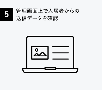 05:管理画面上で入居者からの送信データを確認